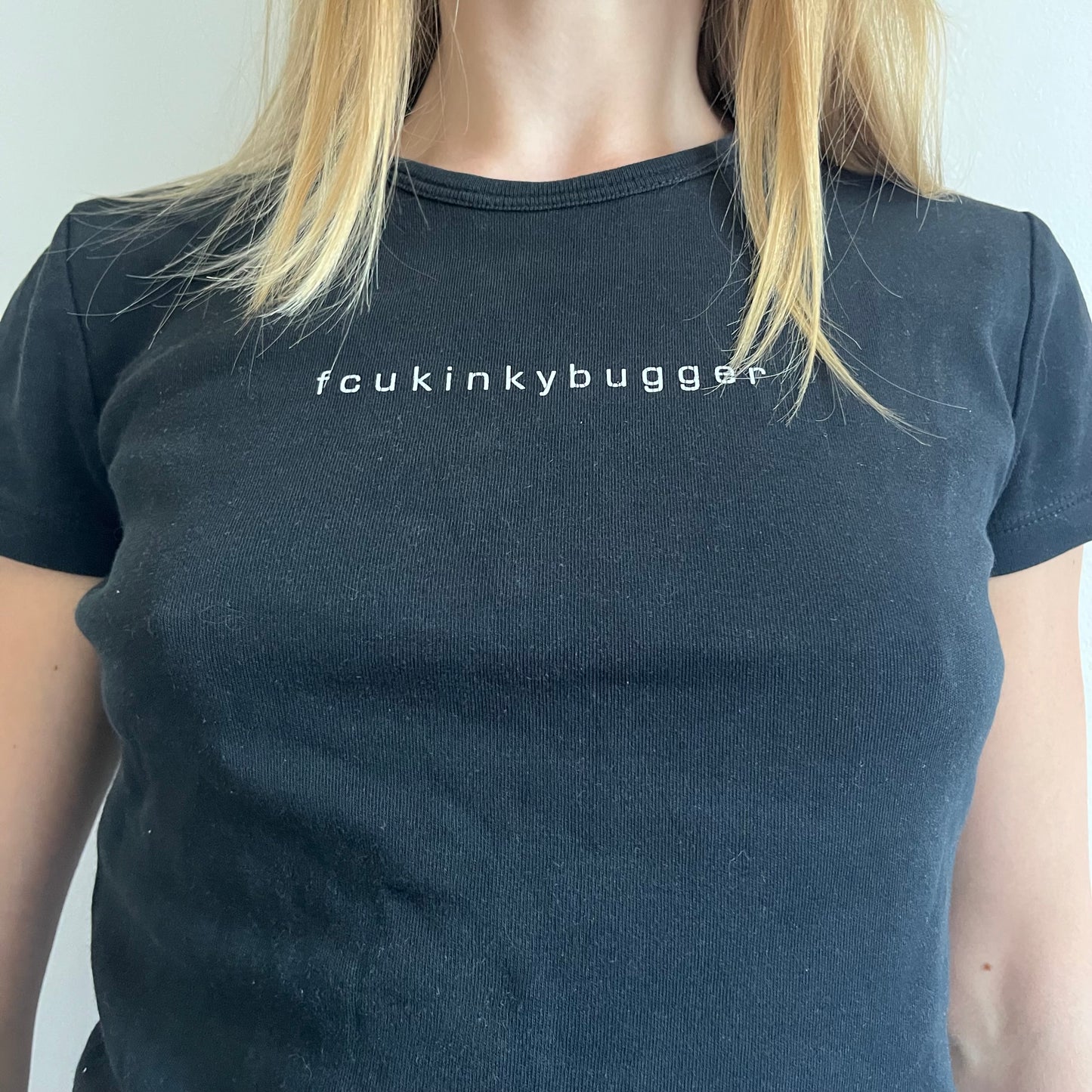 FCUK black slogan graphic t shirt