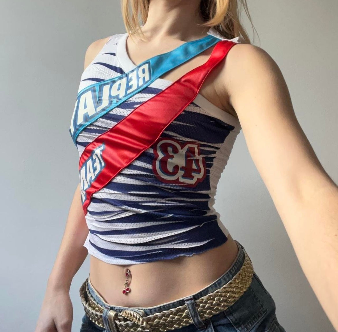 REPLAY Sporty tank with shoulder detail
