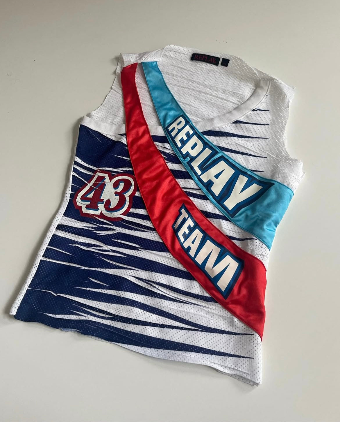 REPLAY Sporty tank with shoulder detail