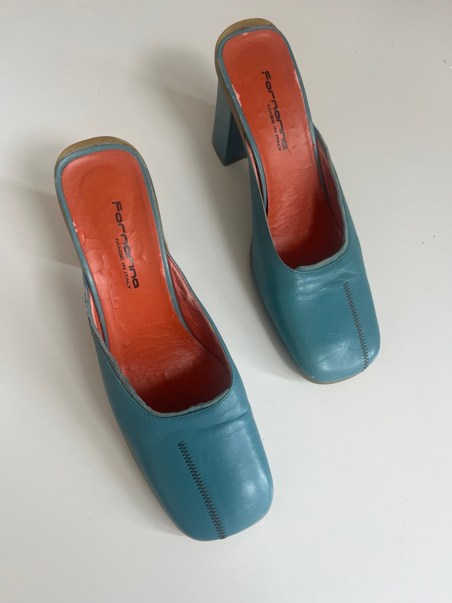 Vintage Y2K designer square toe heels