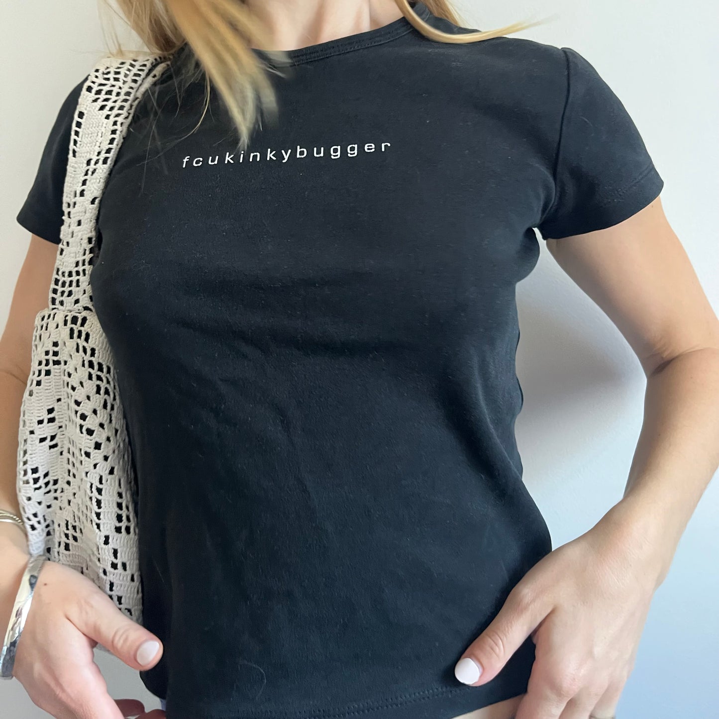 FCUK black slogan graphic t shirt