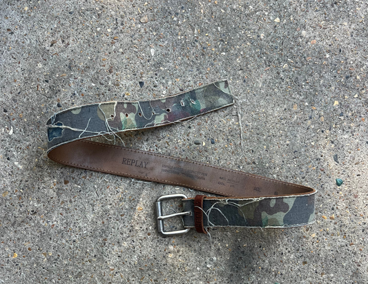 2000’s REPLAY camouflage denim contrast belt - 30’’ waist